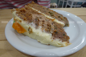 Carrot cake for morning coffee at Johns' of Instow