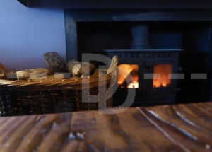 Roaring fire in the Mill on the Exe, Exeter