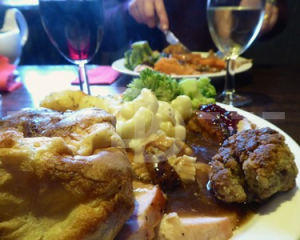 Sunday carvery in Anchor Inn, Exebridge