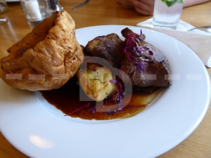 Roast beef for lunch at The Poltimore Inn, North Molton