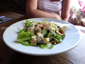 Stilton and Walnut salad for starter at The Grampus Inn, Lee Bay